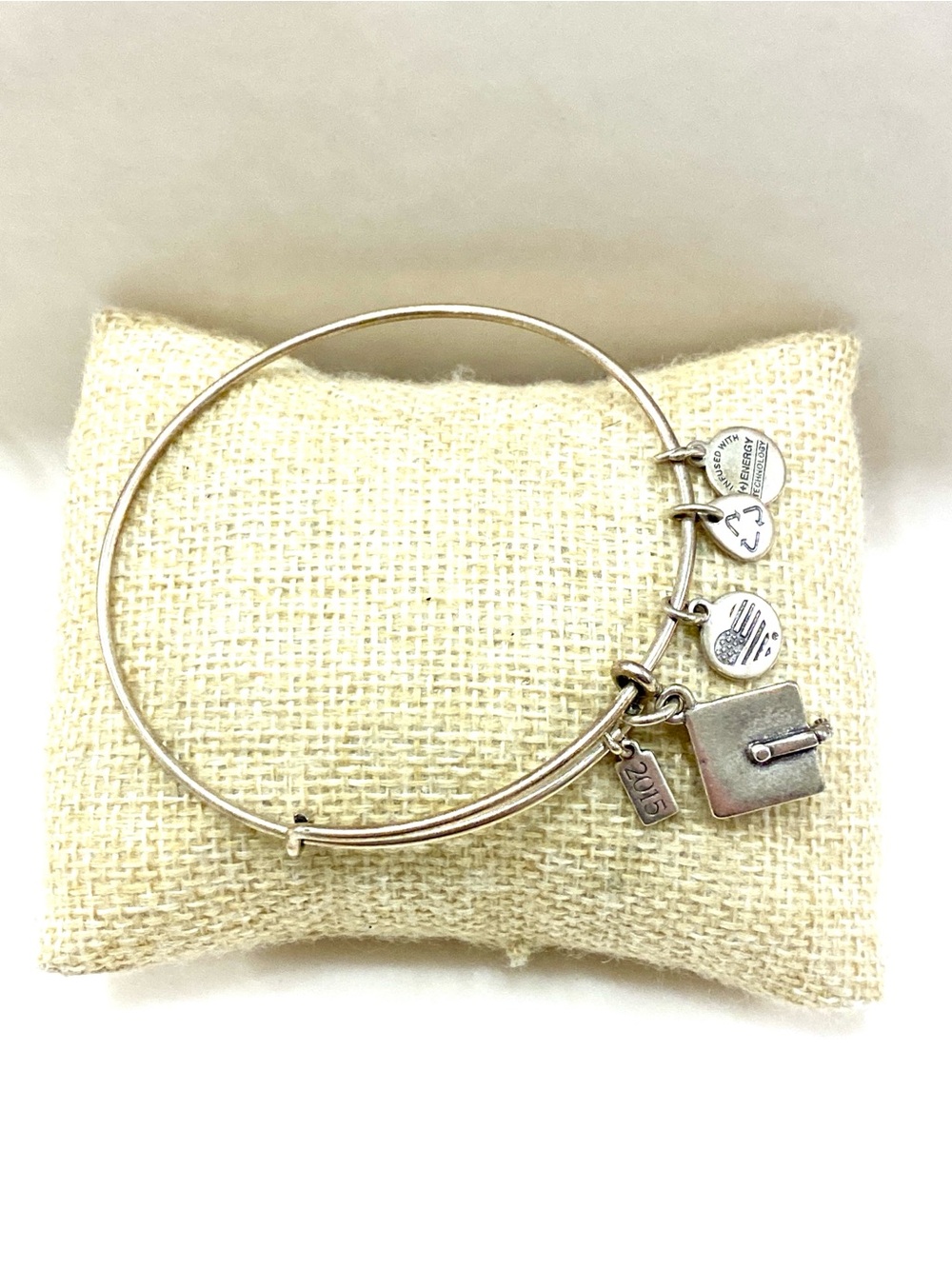 Alex and Ani Silver Graduating Cap Charm Bangle 2015